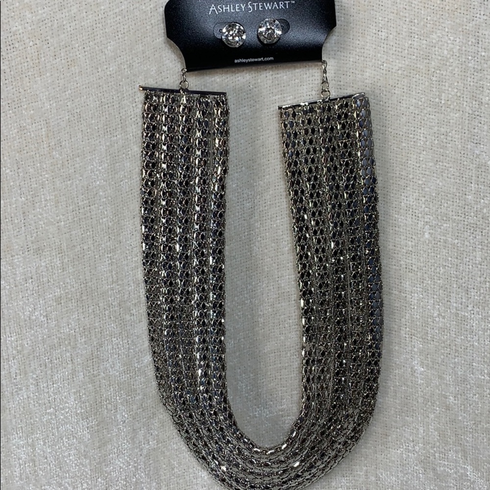 Ashley Stewart Silver Necklace Set
